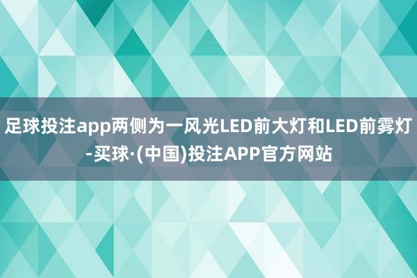 足球投注app两侧为一风光LED前大灯和LED前雾灯-买球·(中国)投注APP官方网站