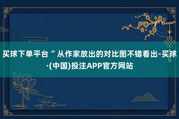 买球下单平台 ”从作家放出的对比图不错看出-买球·(中国)投注APP官方网站