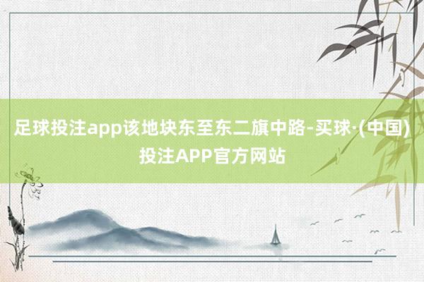 足球投注app该地块东至东二旗中路-买球·(中国)投注APP官方网站