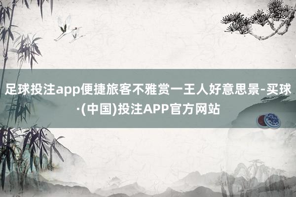 足球投注app便捷旅客不雅赏一王人好意思景-买球·(中国)投注APP官方网站