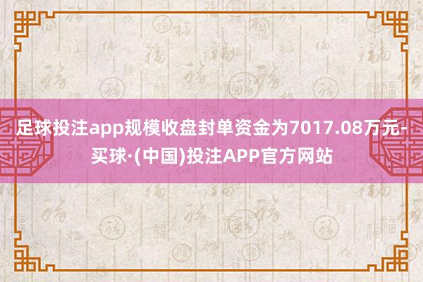 足球投注app规模收盘封单资金为7017.08万元-买球·(中国)投注APP官方网站