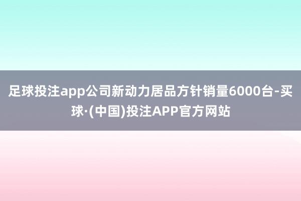 足球投注app公司新动力居品方针销量6000台-买球·(中国)投注APP官方网站
