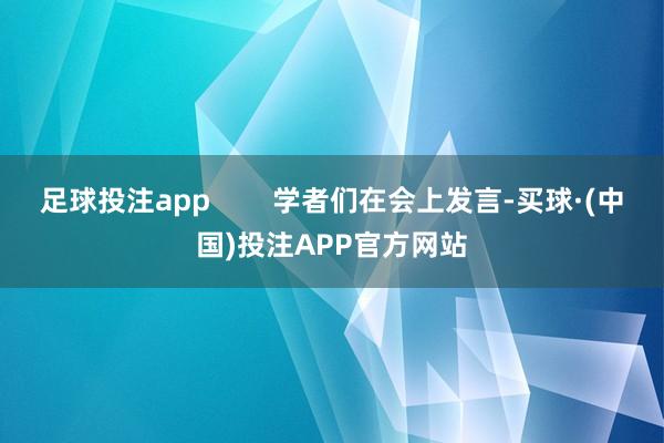 足球投注app        学者们在会上发言-买球·(中国)投注APP官方网站