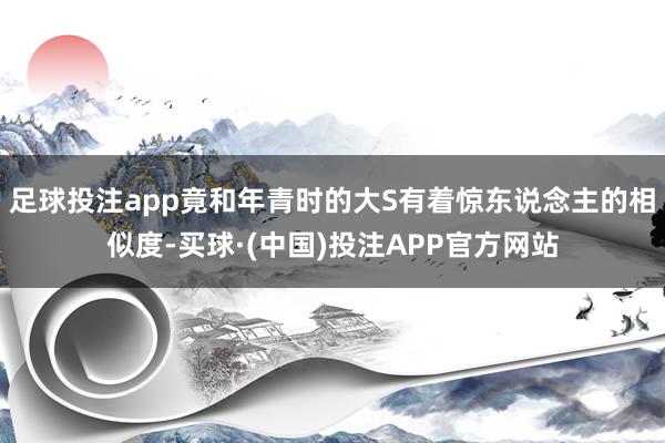 足球投注app竟和年青时的大S有着惊东说念主的相似度-买球·(中国)投注APP官方网站