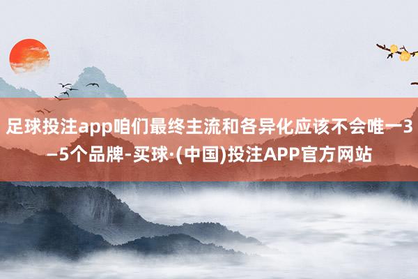 足球投注app咱们最终主流和各异化应该不会唯一3—5个品牌-买球·(中国)投注APP官方网站