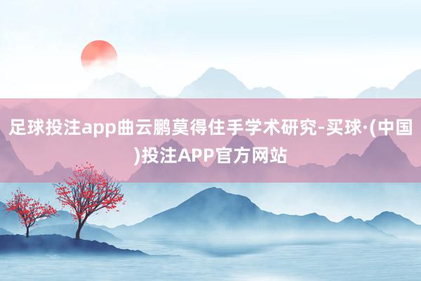 足球投注app曲云鹏莫得住手学术研究-买球·(中国)投注APP官方网站