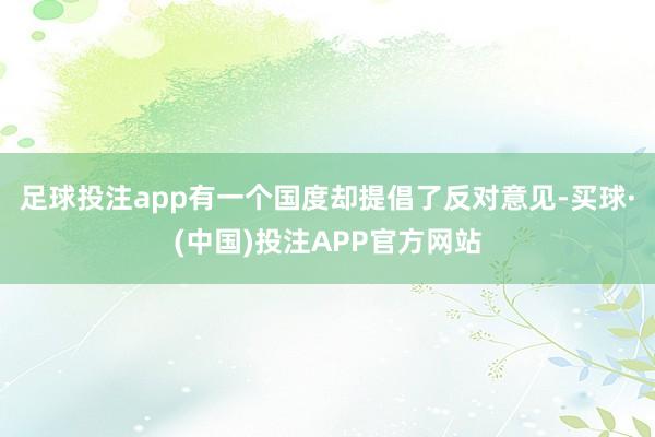 足球投注app有一个国度却提倡了反对意见-买球·(中国)投注APP官方网站