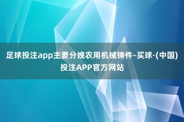 足球投注app主要分娩农用机械铸件-买球·(中国)投注APP官方网站