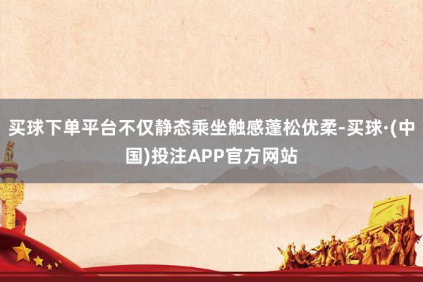 买球下单平台不仅静态乘坐触感蓬松优柔-买球·(中国)投注APP官方网站
