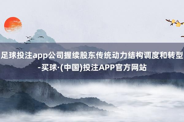 足球投注app公司握续股东传统动力结构调度和转型-买球·(中国)投注APP官方网站