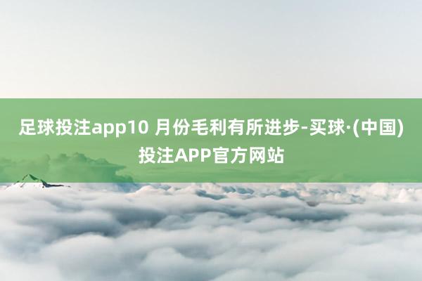 足球投注app10 月份毛利有所进步-买球·(中国)投注APP官方网站