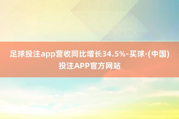 足球投注app营收同比增长34.5%-买球·(中国)投注APP官方网站