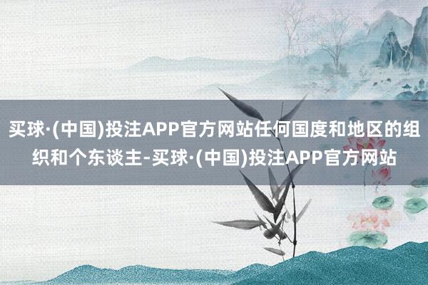 买球·(中国)投注APP官方网站任何国度和地区的组织和个东谈主-买球·(中国)投注APP官方网站