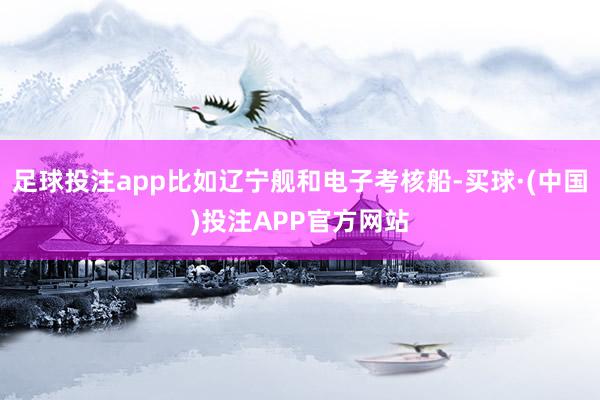 足球投注app比如辽宁舰和电子考核船-买球·(中国)投注APP官方网站