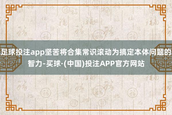 足球投注app坚苦将合集常识滚动为搞定本体问题的智力-买球·(中国)投注APP官方网站