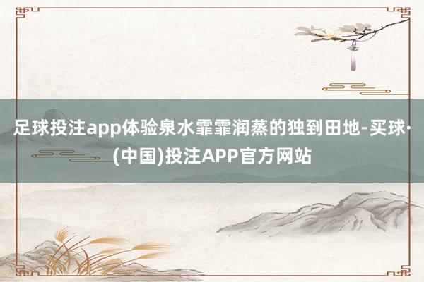 足球投注app体验泉水霏霏润蒸的独到田地-买球·(中国)投注APP官方网站