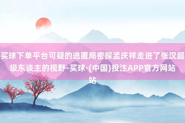 买球下单平台可疑的逃匿局密探孟庆祥走进了张汉超级东谈主的视野-买球·(中国)投注APP官方网站