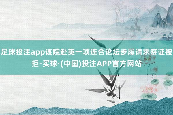 足球投注app该院赴英一项连合论坛步履请求签证被拒-买球·(中国)投注APP官方网站