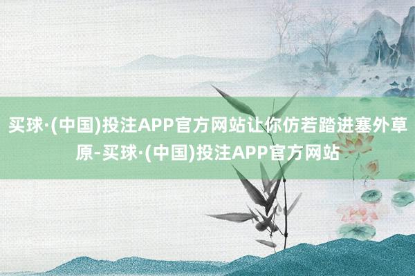 买球·(中国)投注APP官方网站让你仿若踏进塞外草原-买球·(中国)投注APP官方网站