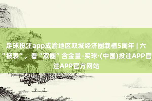 足球投注app成渝地区双城经济圈栽植5周年 | 六张高分“报表”，看“双圈”含金量-买球·(中国)投注APP官方网站