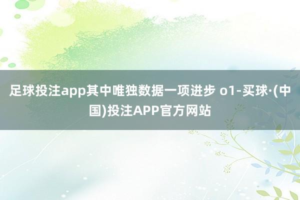 足球投注app其中唯独数据一项进步 o1-买球·(中国)投注APP官方网站