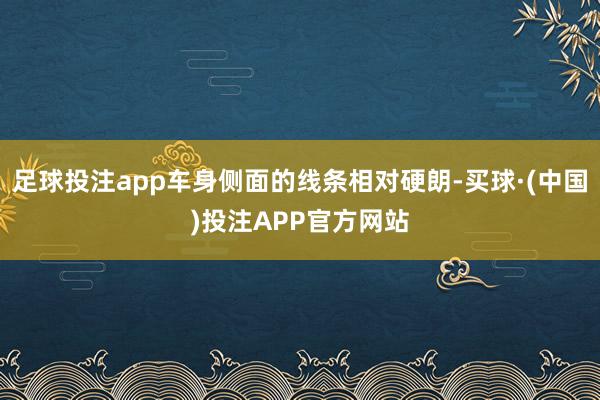 足球投注app车身侧面的线条相对硬朗-买球·(中国)投注APP官方网站