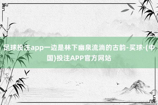 足球投注app一边是林下幽泉流淌的古韵-买球·(中国)投注APP官方网站