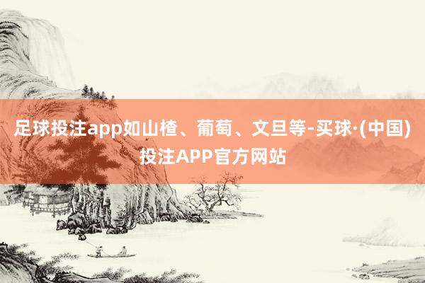 足球投注app如山楂、葡萄、文旦等-买球·(中国)投注APP官方网站