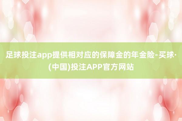 足球投注app提供相对应的保障金的年金险-买球·(中国)投注APP官方网站