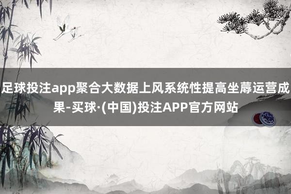 足球投注app聚合大数据上风系统性提高坐蓐运营成果-买球·(中国)投注APP官方网站