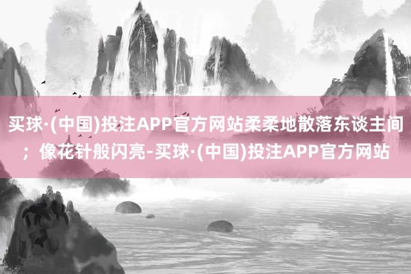 买球·(中国)投注APP官方网站柔柔地散落东谈主间；像花针般闪亮-买球·(中国)投注APP官方网站