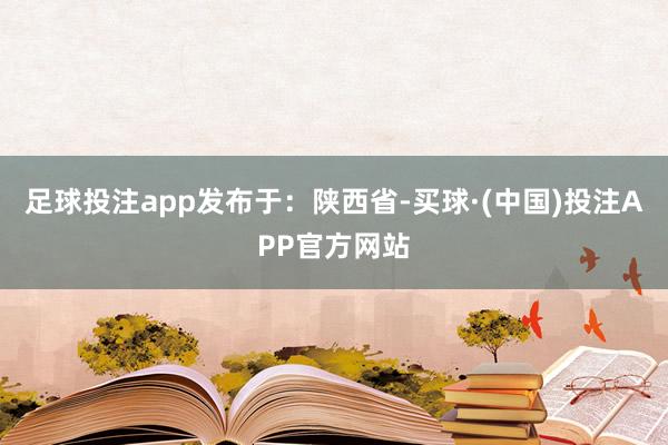 足球投注app发布于：陕西省-买球·(中国)投注APP官方网站