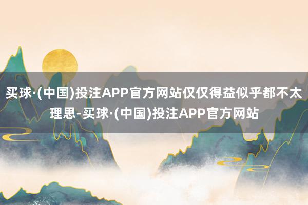 买球·(中国)投注APP官方网站仅仅得益似乎都不太理思-买球·(中国)投注APP官方网站