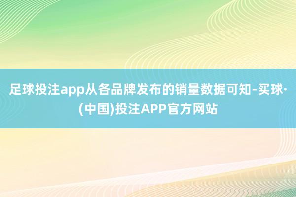 足球投注app从各品牌发布的销量数据可知-买球·(中国)投注APP官方网站 足球投注app从各品牌发布的销量数据可知-买球·(中国)投注APP官方网站