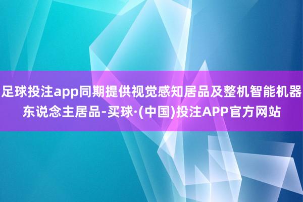 足球投注app同期提供视觉感知居品及整机智能机器东说念主居品-买球·(中国)投注APP官方网站