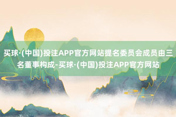 买球·(中国)投注APP官方网站提名委员会成员由三名董事构成-买球·(中国)投注APP官方网站