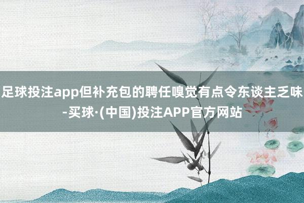足球投注app但补充包的聘任嗅觉有点令东谈主乏味-买球·(中国)投注APP官方网站