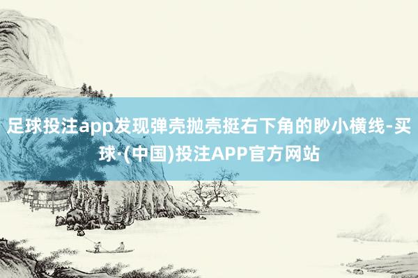 足球投注app发现弹壳抛壳挺右下角的眇小横线-买球·(中国)投注APP官方网站