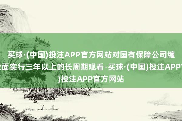 买球·(中国)投注APP官方网站对国有保障公司缠绵绩效全面实行三年以上的长周期观看-买球·(中国)投注APP官方网站