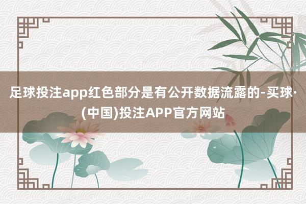 足球投注app红色部分是有公开数据流露的-买球·(中国)投注APP官方网站