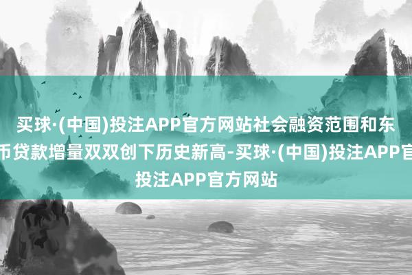 买球·(中国)投注APP官方网站社会融资范围和东谈主民币贷款增量双双创下历史新高-买球·(中国)投注APP官方网站