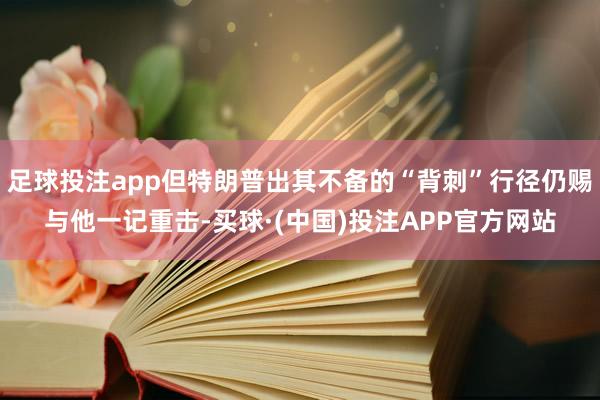 足球投注app但特朗普出其不备的“背刺”行径仍赐与他一记重击-买球·(中国)投注APP官方网站