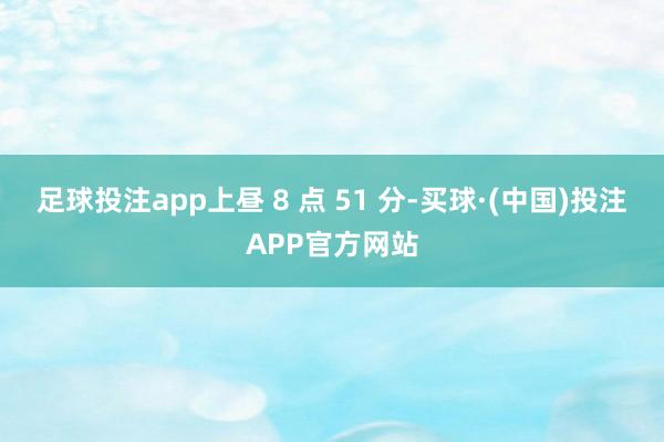 足球投注app上昼 8 点 51 分-买球·(中国)投注APP官方网站