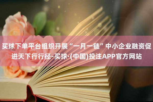 买球下单平台组织开展“一月一链”中小企业融资促进天下行行径-买球·(中国)投注APP官方网站
