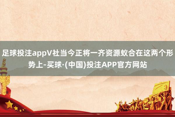 足球投注appV社当今正将一齐资源蚁合在这两个形势上-买球·(中国)投注APP官方网站