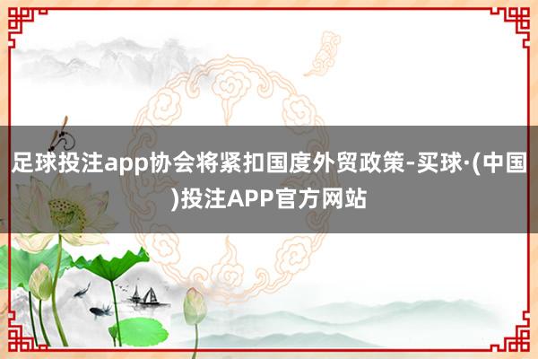 足球投注app协会将紧扣国度外贸政策-买球·(中国)投注APP官方网站