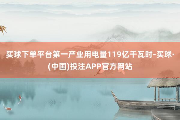 买球下单平台第一产业用电量119亿千瓦时-买球·(中国)投注APP官方网站