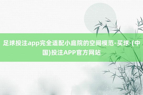 足球投注app完全适配小庭院的空间模范-买球·(中国)投注APP官方网站