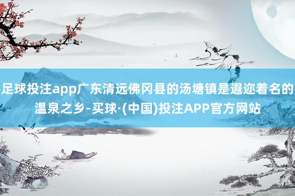 足球投注app广东清远佛冈县的汤塘镇是遐迩着名的温泉之乡-买球·(中国)投注APP官方网站