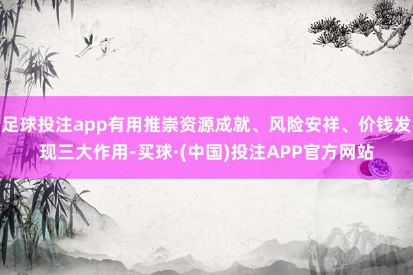 足球投注app有用推崇资源成就、风险安祥、价钱发现三大作用-买球·(中国)投注APP官方网站